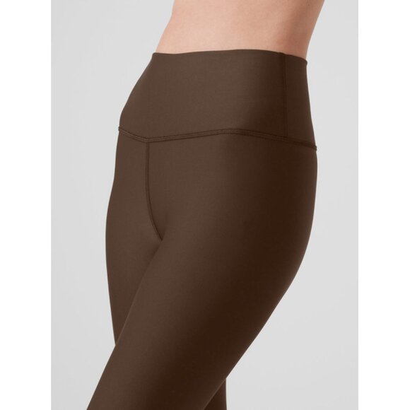 Alo Airlift Winter Warm High-Waist Leggings Espresso Hi-Rise Brushed Fleece Pant - Picture 3 of 16